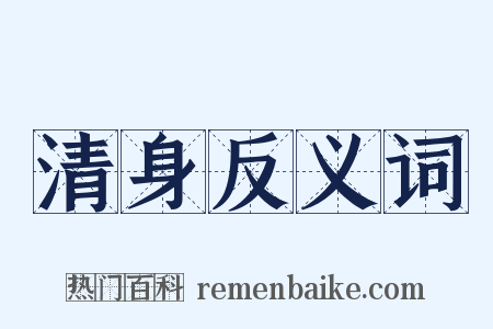 清身反义词是什么意思的图片